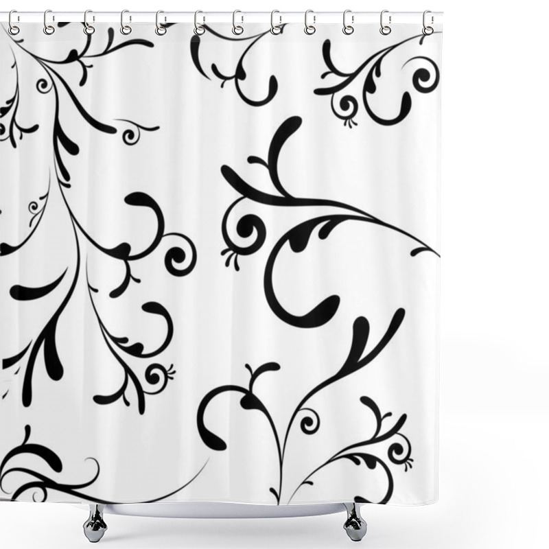 Personality  Regal Decoration Black Shower Curtains