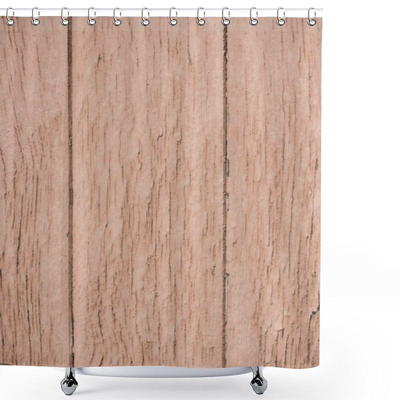 Personality  Full Frame Image Of Wooden Planks Background Shower Curtains