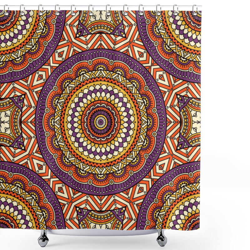 Personality  Ethnic Floral Seamless Pattern Shower Curtains