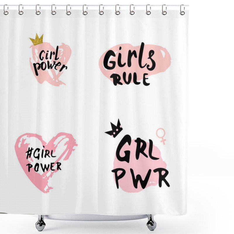 Personality  Girl Power Set. Shower Curtains