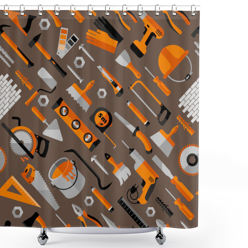 Personality  Building Tools Pattern Shower Curtains