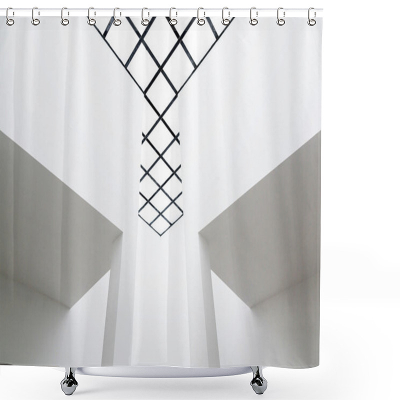 Personality  Empty Interior With Translucent Ceiling Shower Curtains