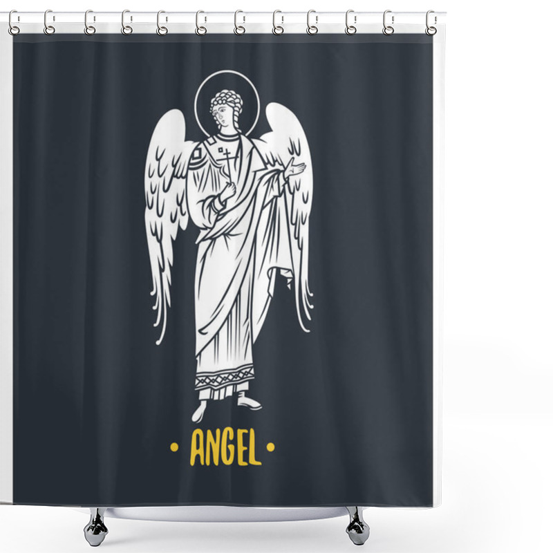 Personality  Angel God, Illustration.  Shower Curtains