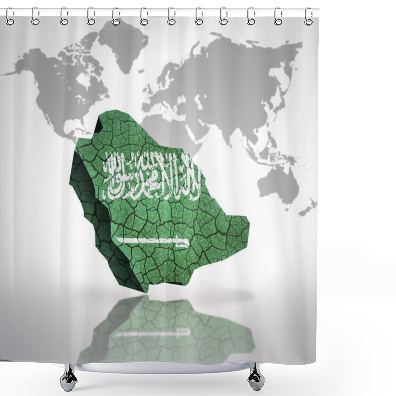 Personality  Map Of Saudi Arabia Shower Curtains