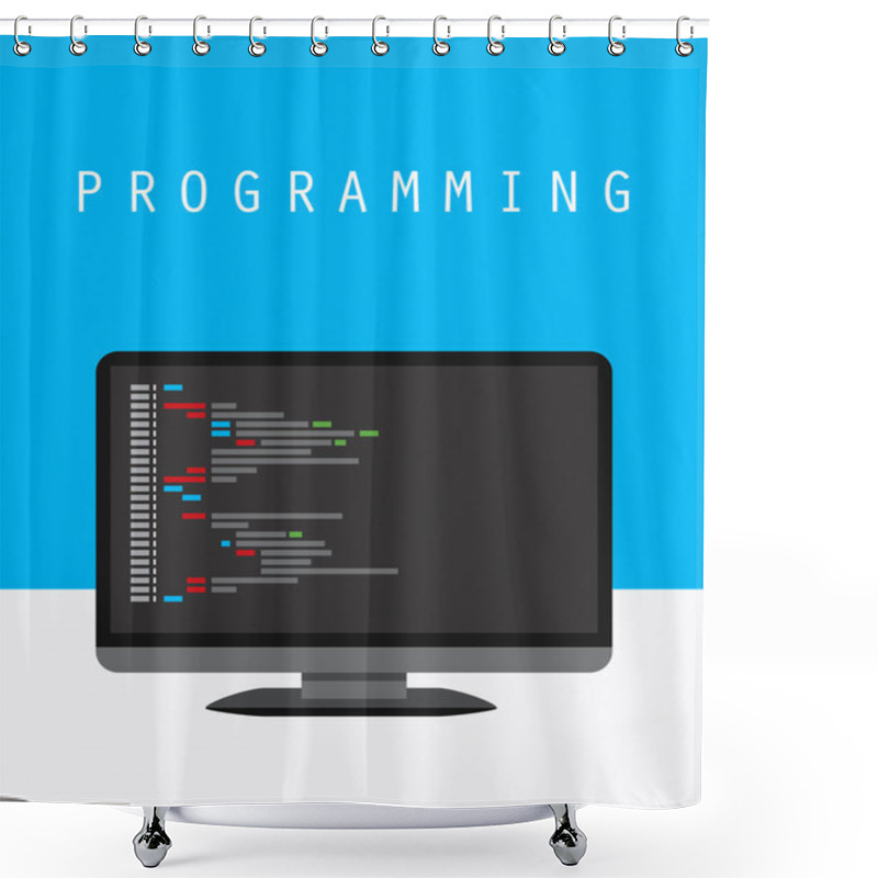 Personality  Programming And Coding Concept Website Development Shower Curtains