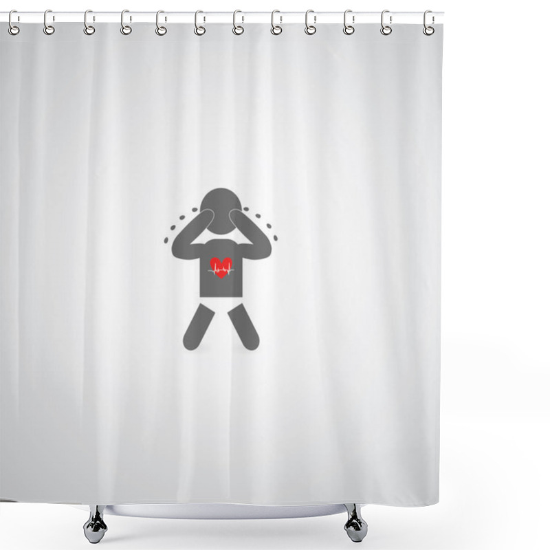 Personality  Baby Cry Symbol Shower Curtains