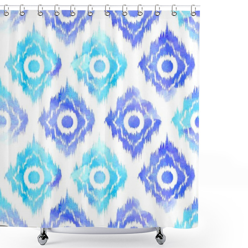 Personality  Seamless Ikat Textile Pattern . Shower Curtains