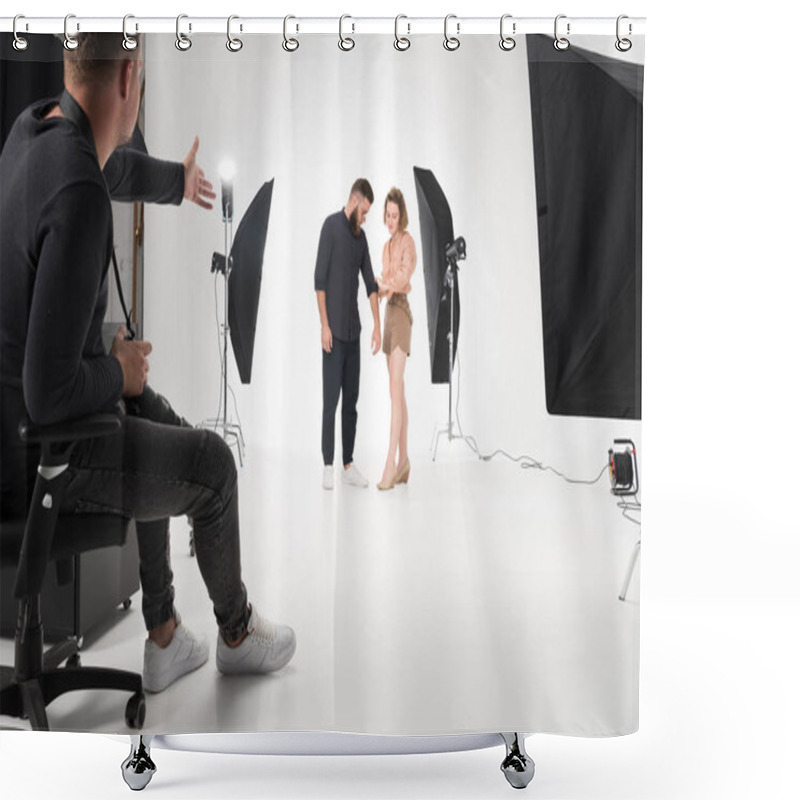 Personality  Photo Session Process Shower Curtains