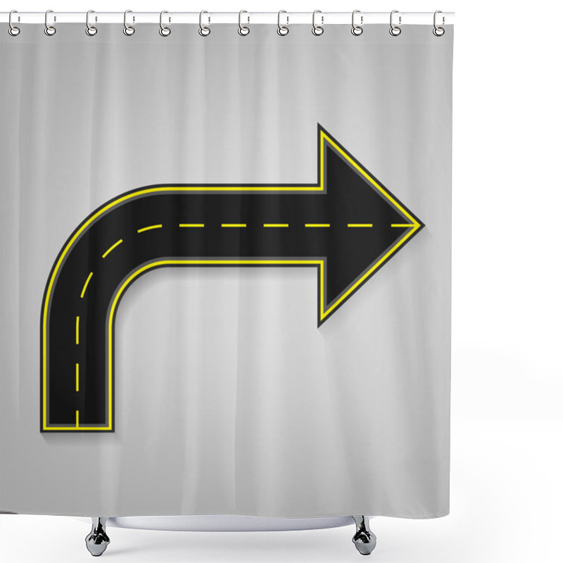 Personality  Road Arrow Icon Shower Curtains