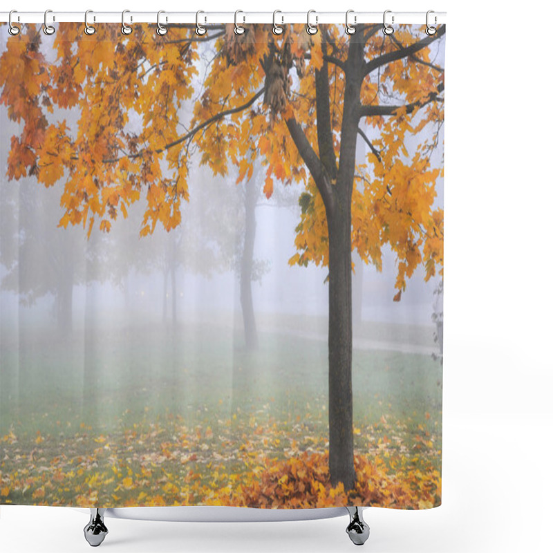 Personality  Autumn Morning Shower Curtains