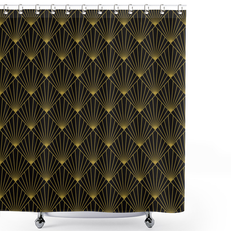 Personality  Art Deco Sun Rays Shower Curtains