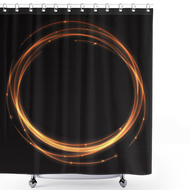 Personality  Vector Trace Of Light Shower Curtains