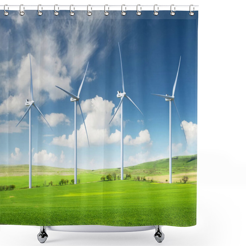 Personality  Wind Power Station Shower Curtains