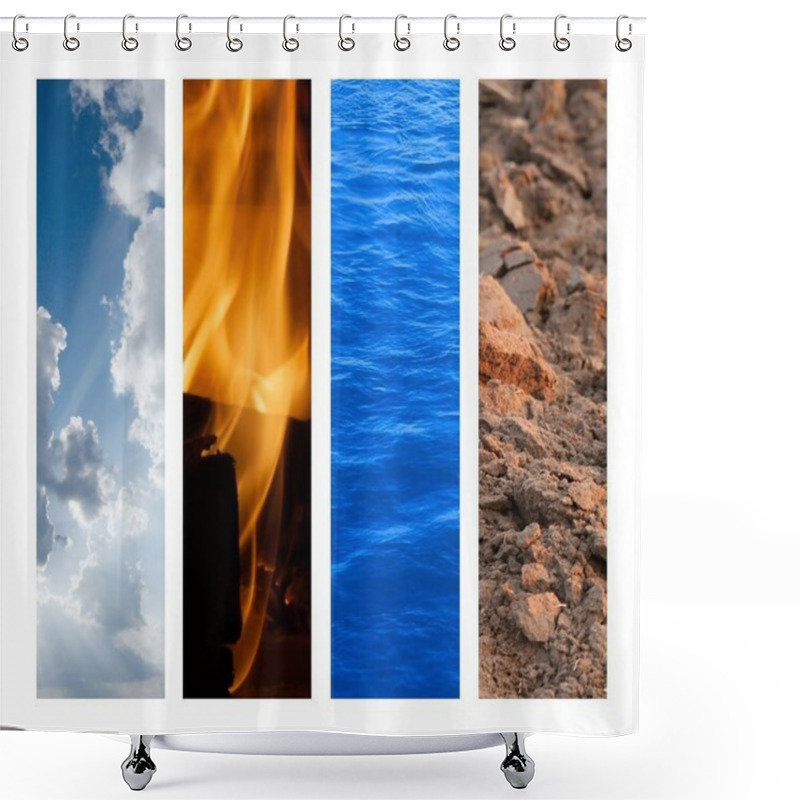 Personality  The Four Elements Shower Curtains