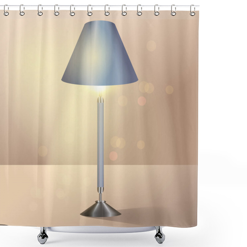 Personality  Floor Lamp.  Vector Illustration  Shower Curtains