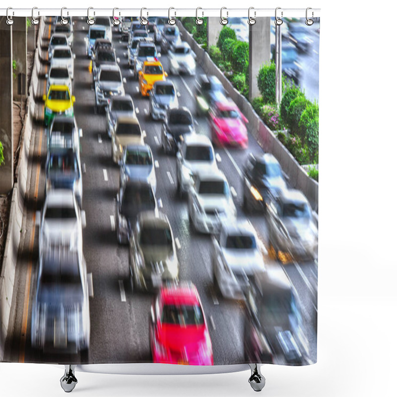 Personality  Controlled-access Highway In Bangkok During Rush Hour Shower Curtains