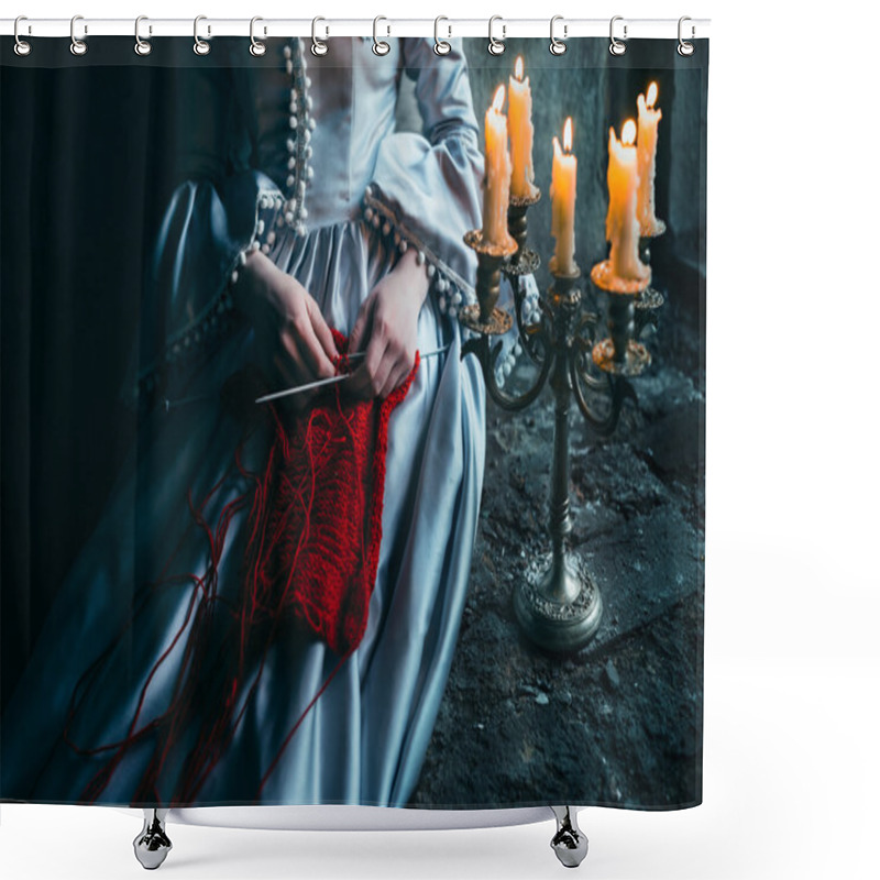 Personality  Woman In Victorian Dress Shower Curtains