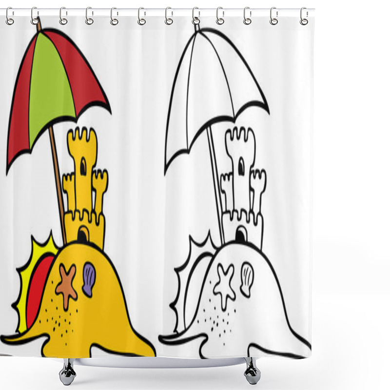 Personality  Sand Castle Shower Curtains