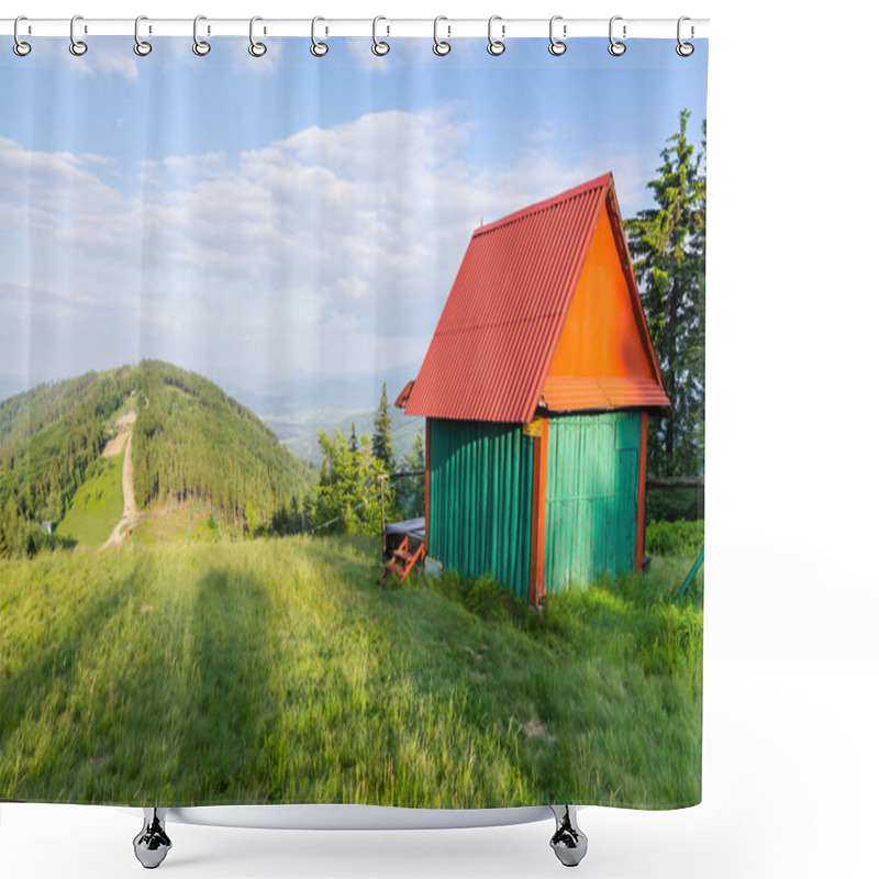 Personality  Ski Lift On Klimczok Mountain Shower Curtains