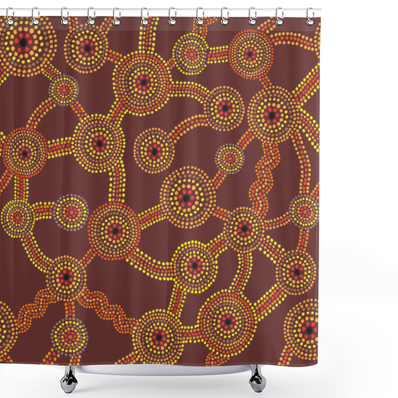 Personality  Aboriginal Style Abstract Background Shower Curtains