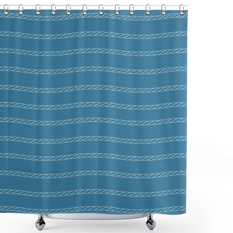 Personality  White Rope Pattern Shower Curtains