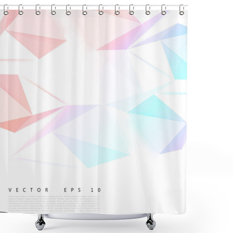 Personality  Vector Background Abstract Polygon Triangle. Shower Curtains