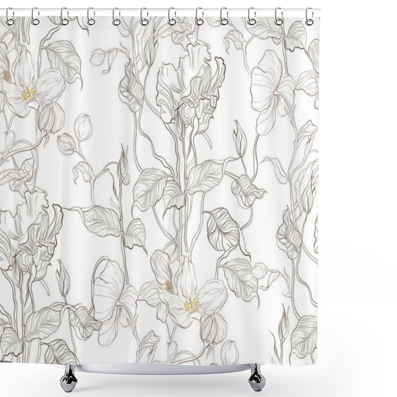 Personality  Floral Seamless Pattern. Shower Curtains