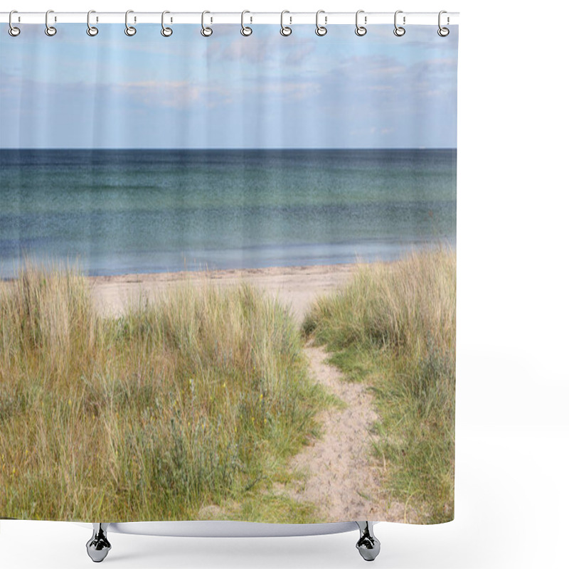 Personality  Path Through The Sand Dunes At The Coast Of The Baltic Sea, Marielyst, Denmark Shower Curtains