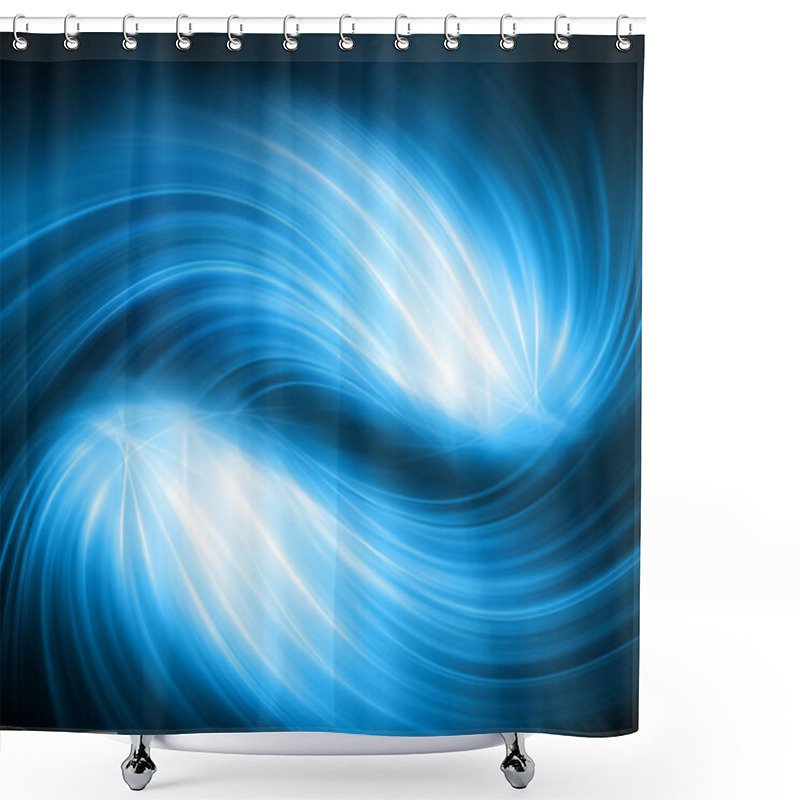 Personality  Abstract Blue Background Shower Curtains