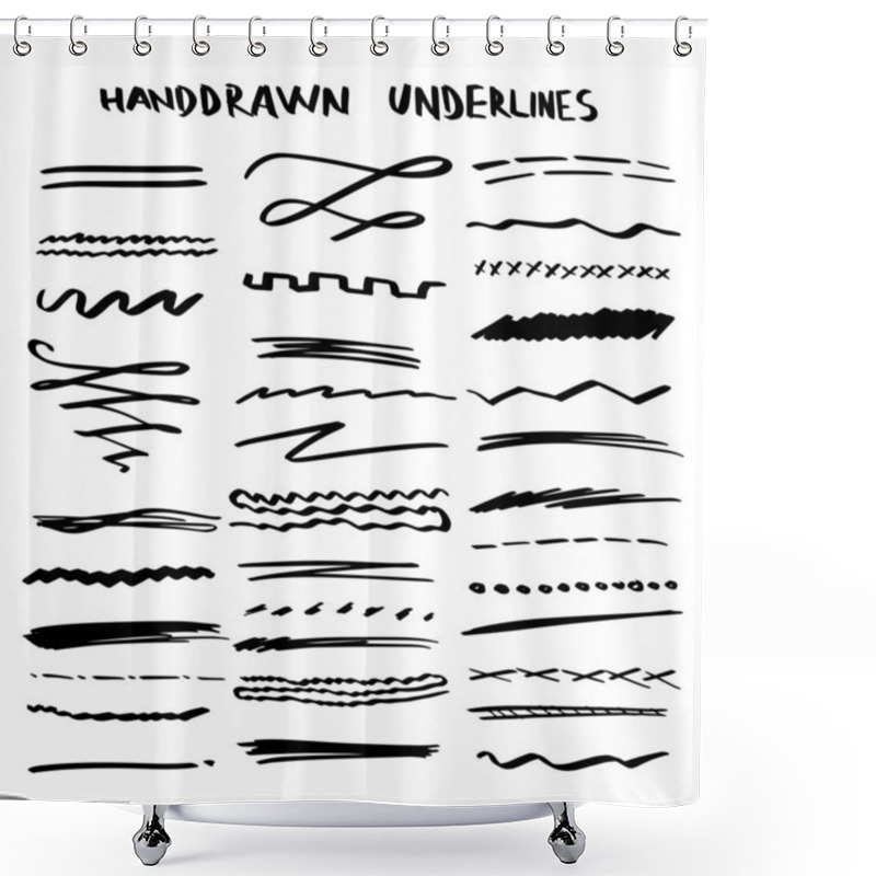 Personality  Different Underlines Vector Illustration  Shower Curtains