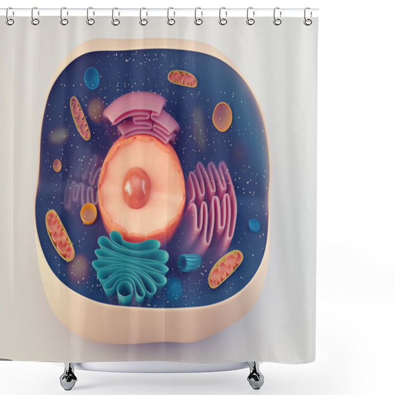 Personality  Anatomical Structure Of Animal Cell Shower Curtains