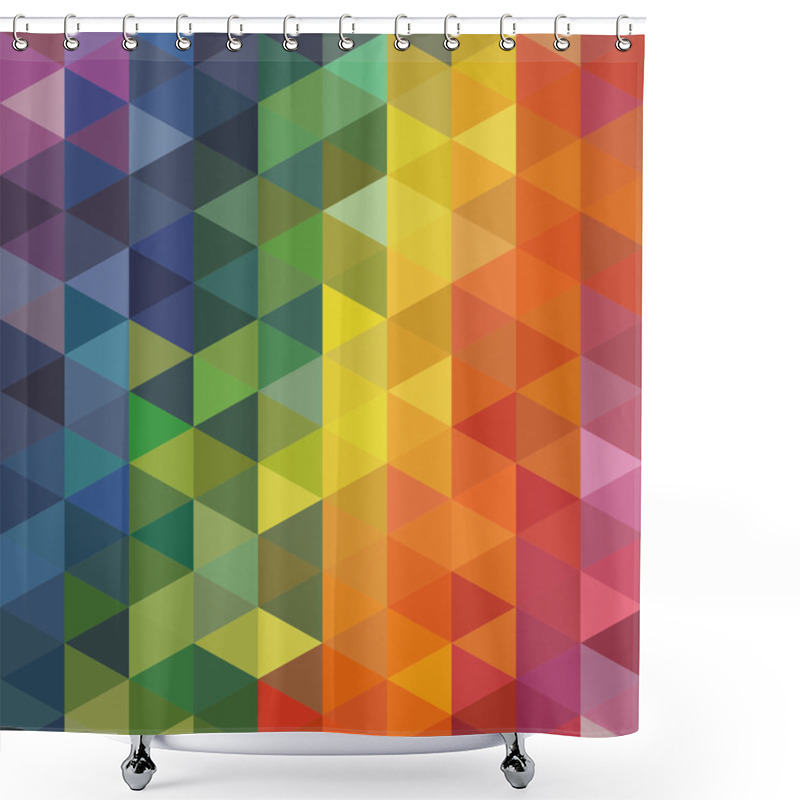 Personality  Triangles Background Shower Curtains