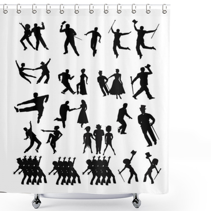 Personality  Dancers Collection In Silhouette Shower Curtains