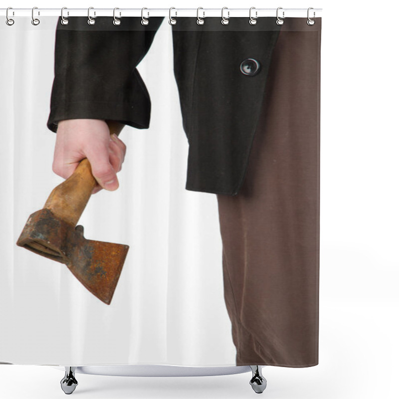 Personality  Rusty Axe Ith The Hand Shower Curtains