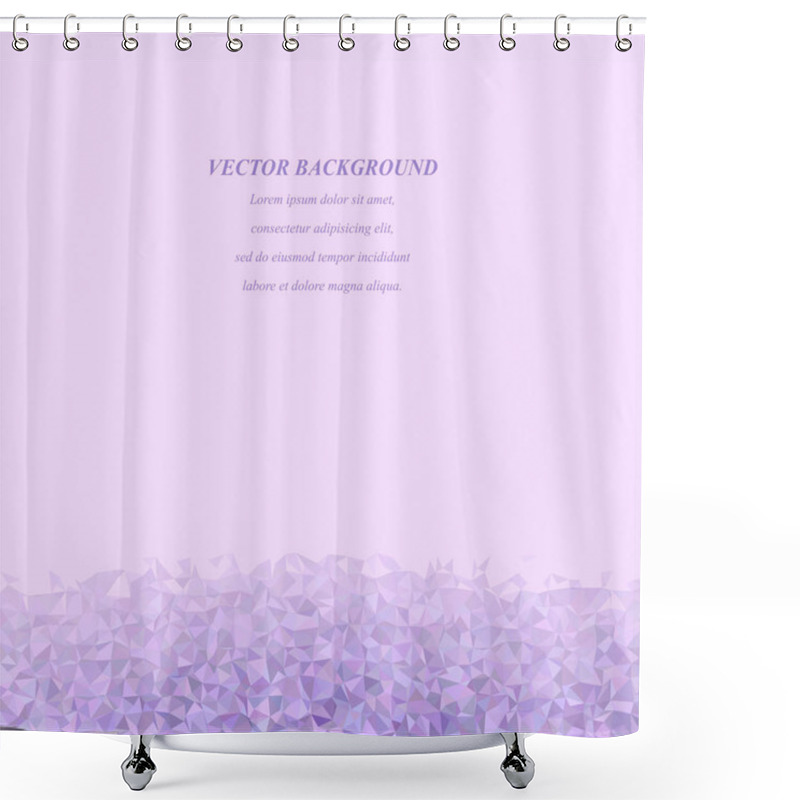 Personality  Purple Triangle Mosaic Background Design Shower Curtains