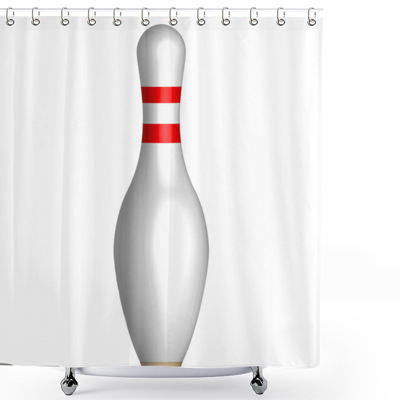 Personality  Vector Illustration Of Bowling Pin Shower Curtains