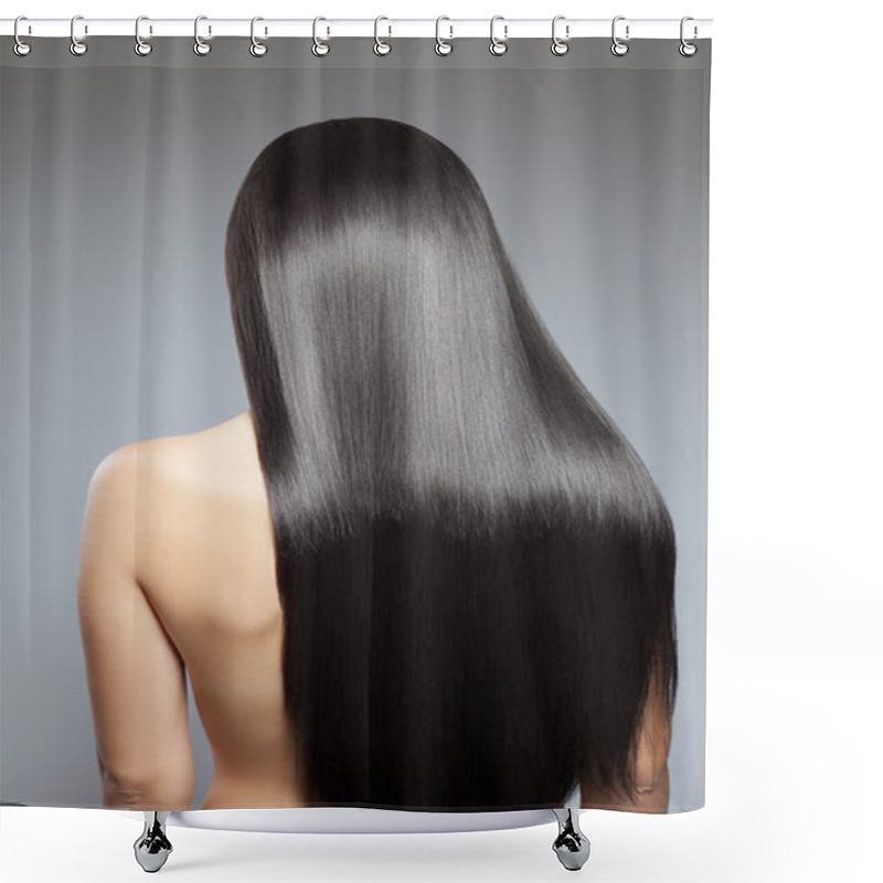 Personality  Long straight hair shower curtains