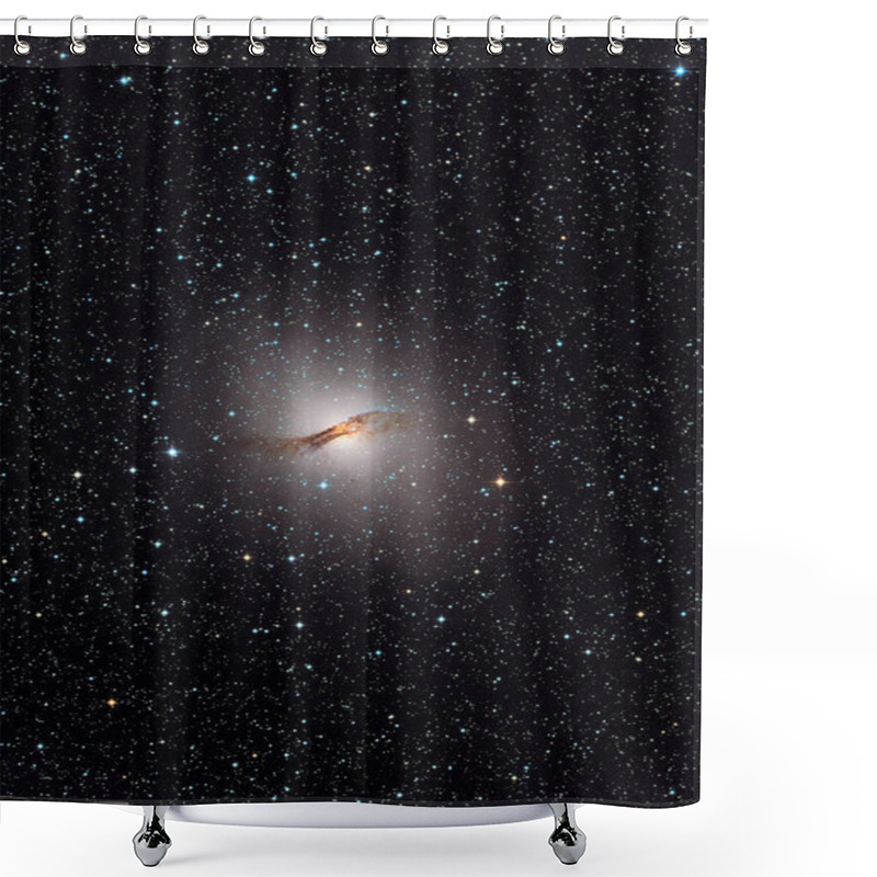 Personality  The Giant Elliptical Galaxy NGC 5128, Show Here In Visible Light, Hosts The Radio Source Known As Centaurus A. Released On April 1st, 2010.background Template , Elements Of This Image Furnished By Nasa Shower Curtains