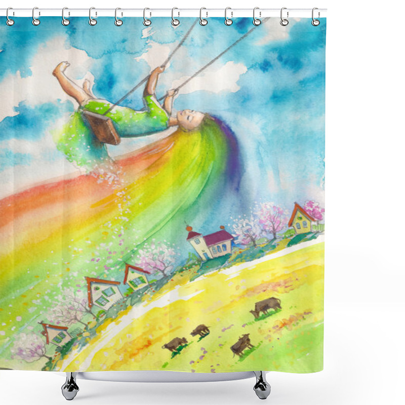 Personality  Spring Shower Curtains