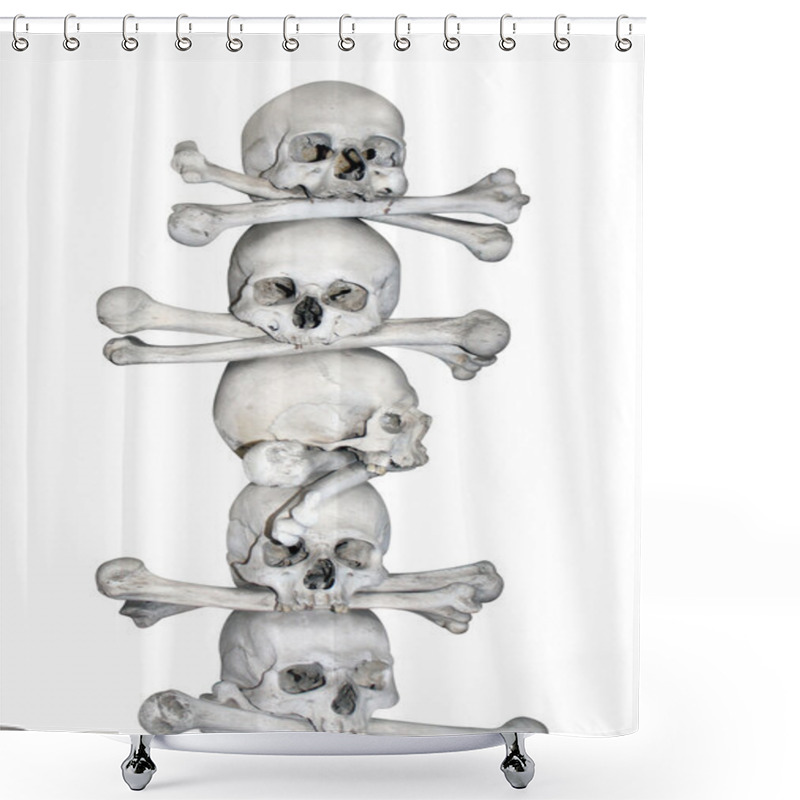 Personality  Human Skulls And Bones Shower Curtains