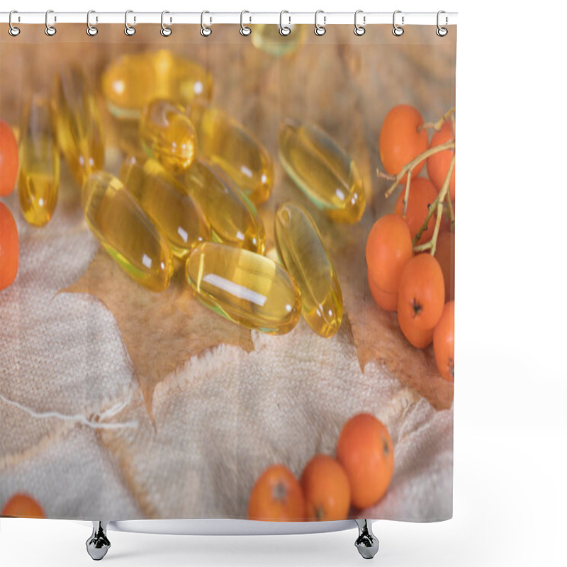 Personality  Softgels With Rowan Berries Oil.  Shower Curtains