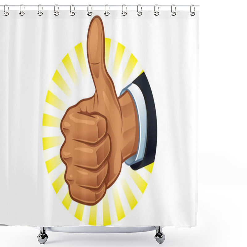 Personality  Thum Up,  Vector Illustration Eps 10 Shower Curtains