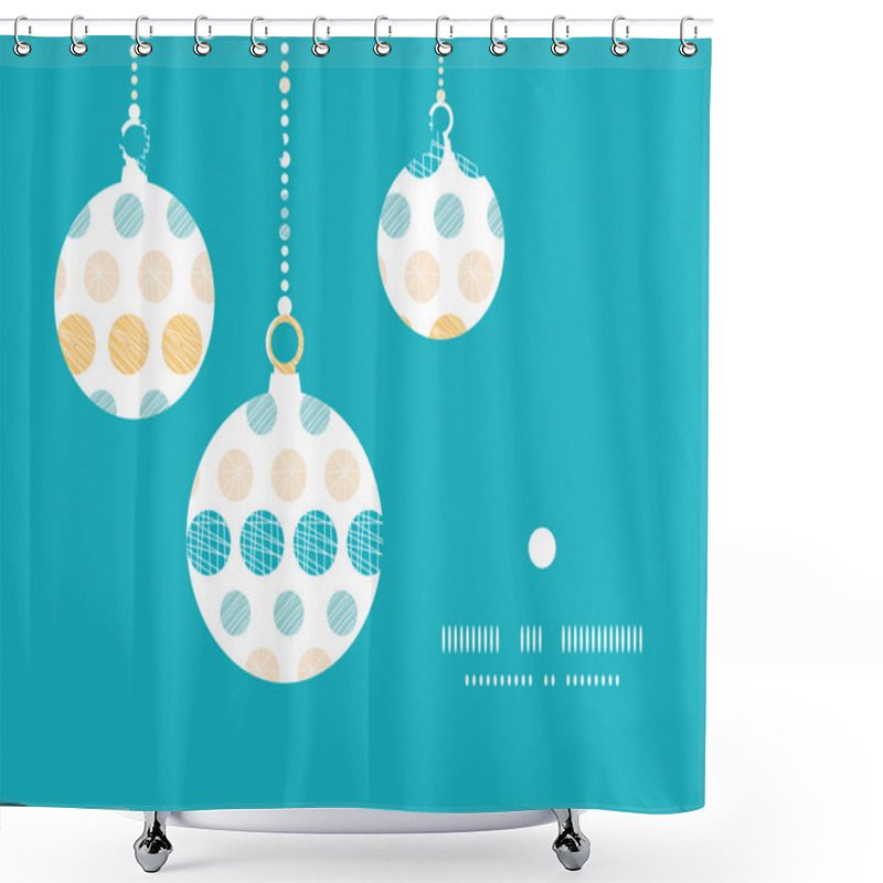 Personality  Vector Texture Circles Stripes Abstract Christmas Ornaments Silhouettes Pattern Frame Card Template Shower Curtains