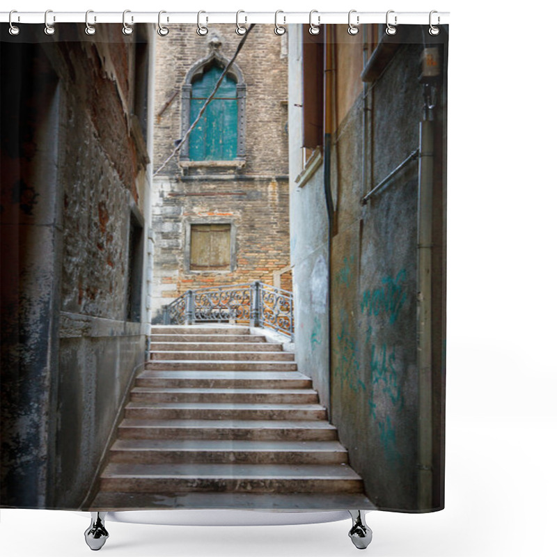 Personality  Narrow Street In Venice Shower Curtains