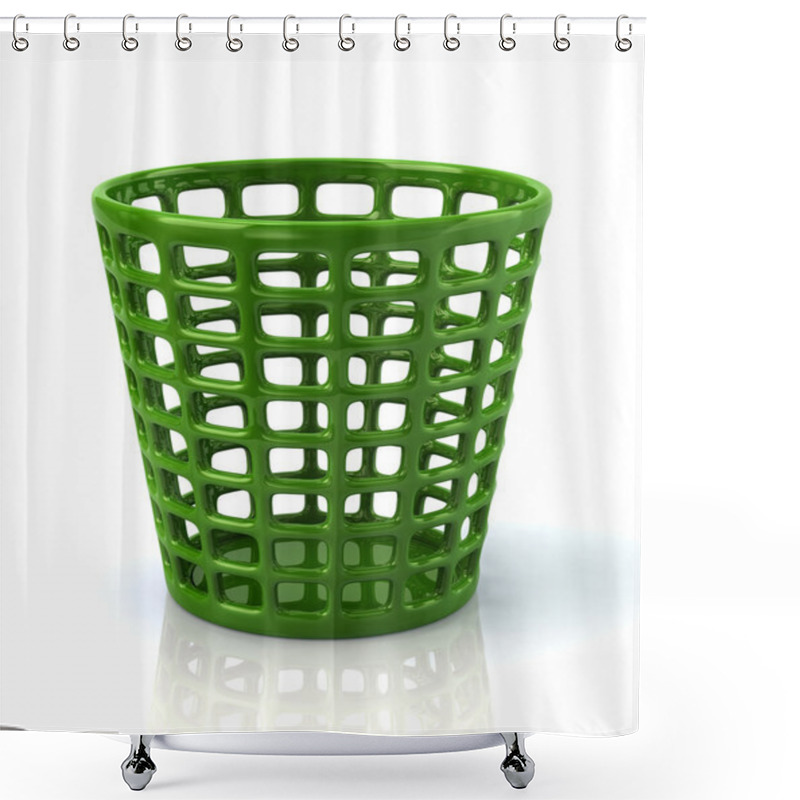 Personality  Green Trash Can Shower Curtains