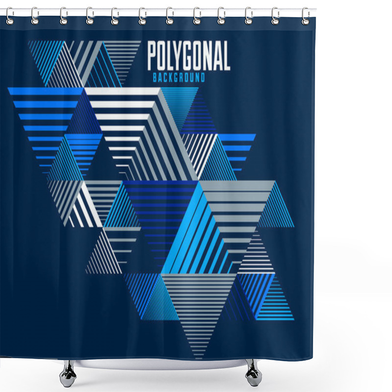 Personality  Linear Striped Abstract Vector Dimensional 3D Background With Is Shower Curtains