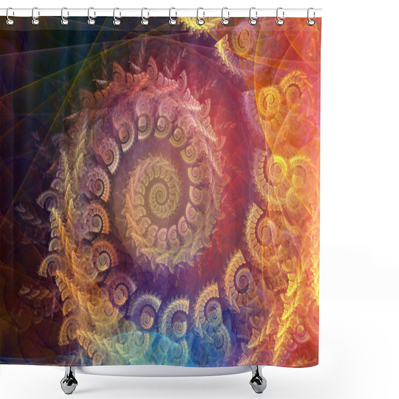 Personality  Spiral Background.  Shower Curtains