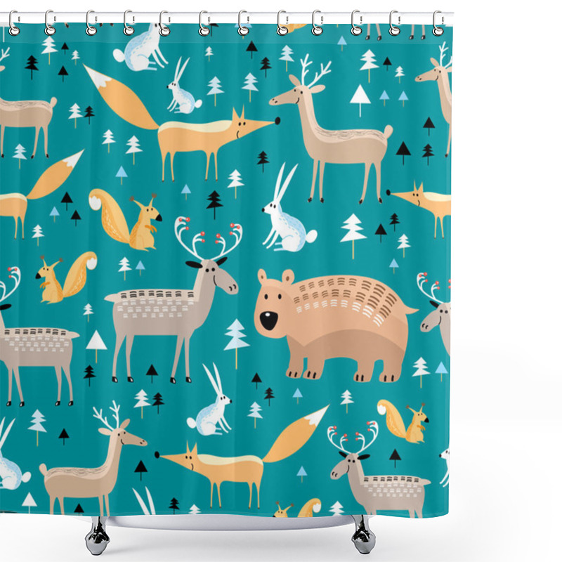 Personality  Texture Of Wild Animals Shower Curtains