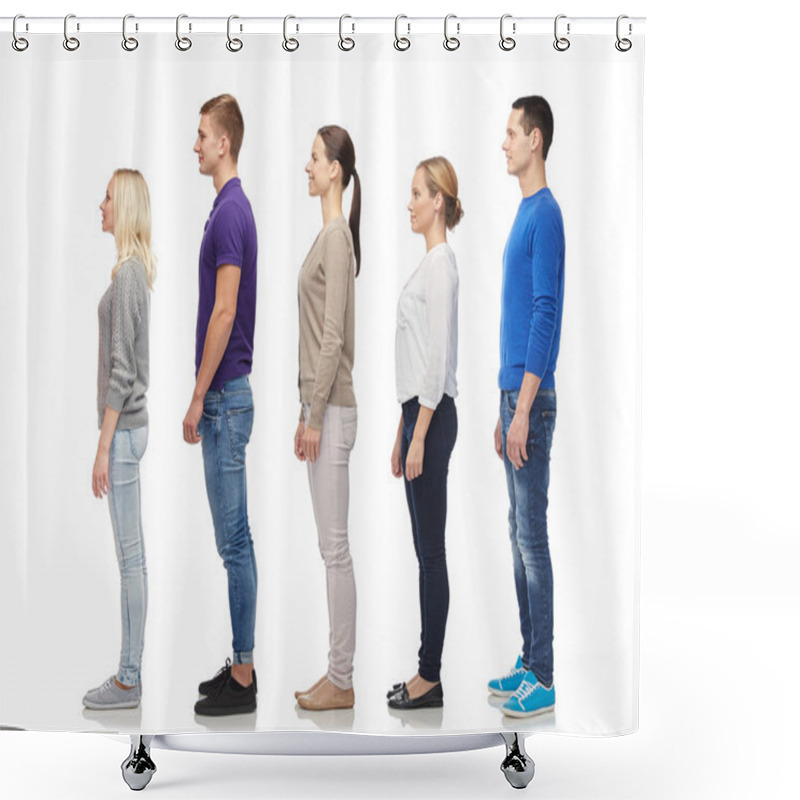 Personality  Group Of People From Side Shower Curtains