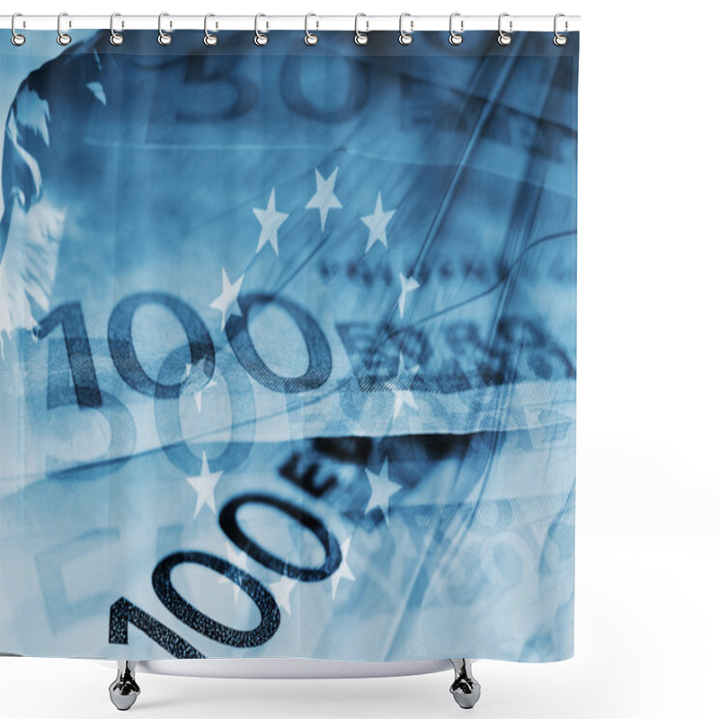 Personality  Euro Background Shower Curtains